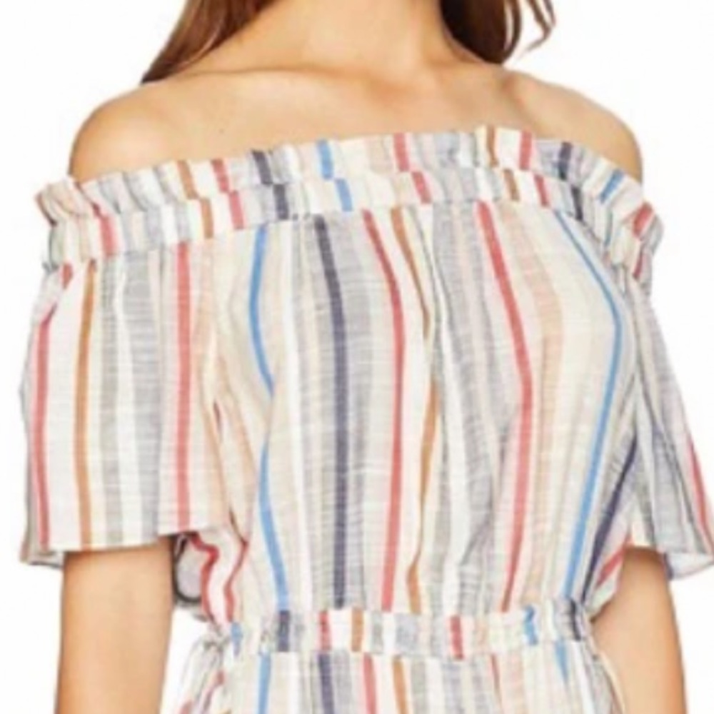 ❤️3X20 LA HEARTS Women’s Off Shoulders / Front Knot Cropped Top | M